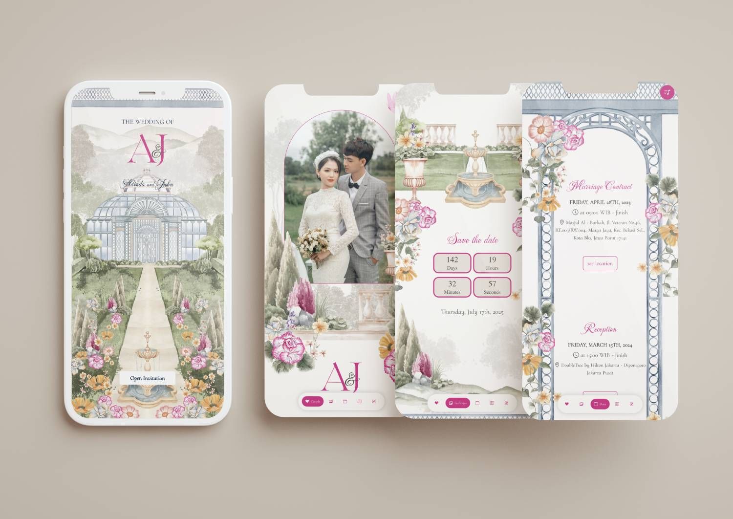 our wedding link preset Glass Wonder