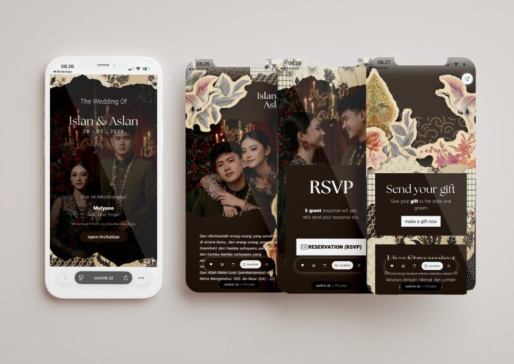 our wedding link preset Dreamy Javanese