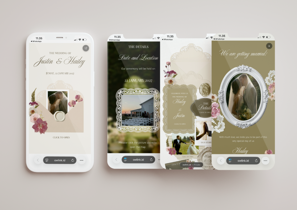 our wedding link preset Drag & Drop - Keepsake Wedding